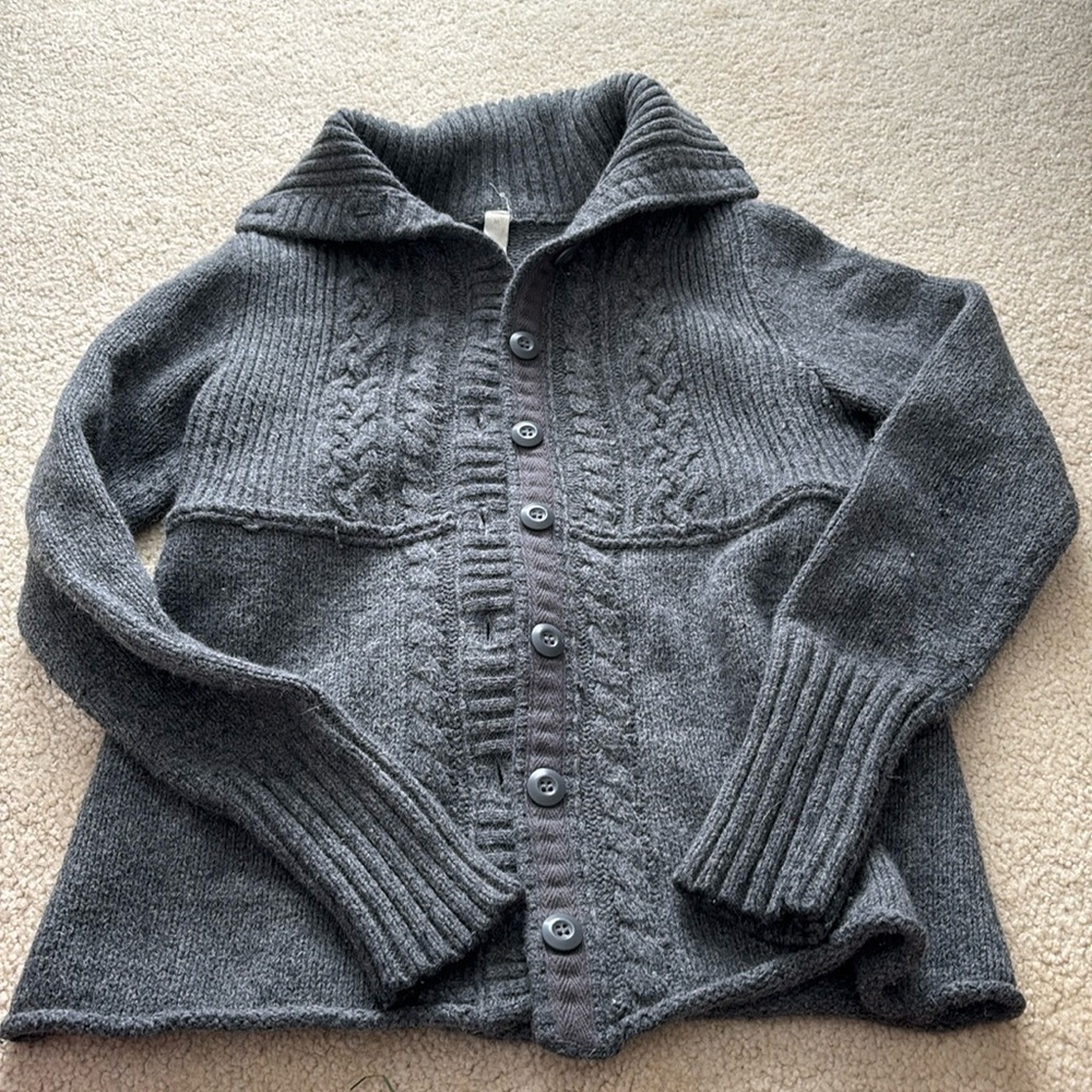 Knit button front sweater